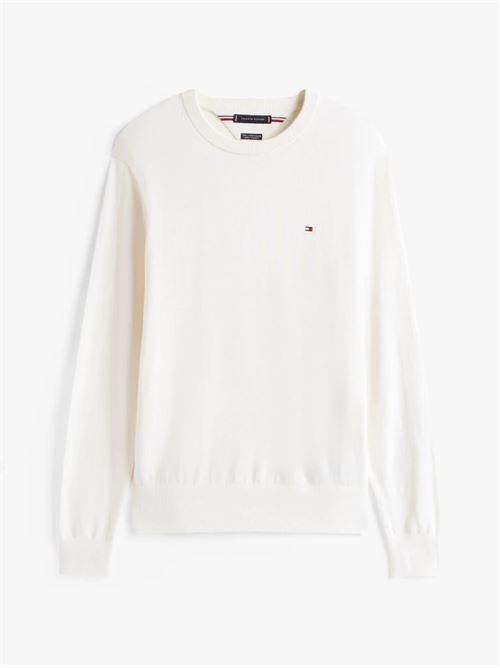 pima org ctn cashmere crew neck TOMMY HILFIGER | MW0MW28046Z00